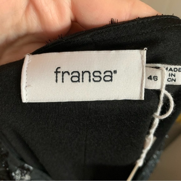 Long Sleeved Black V-Neck Subtle Animal Print Cocktail Dress, Bubble Sleeve, 2X - Picture 9 of 9